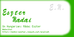 eszter madai business card