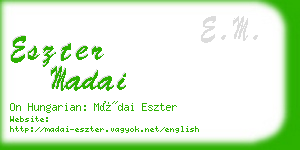 eszter madai business card